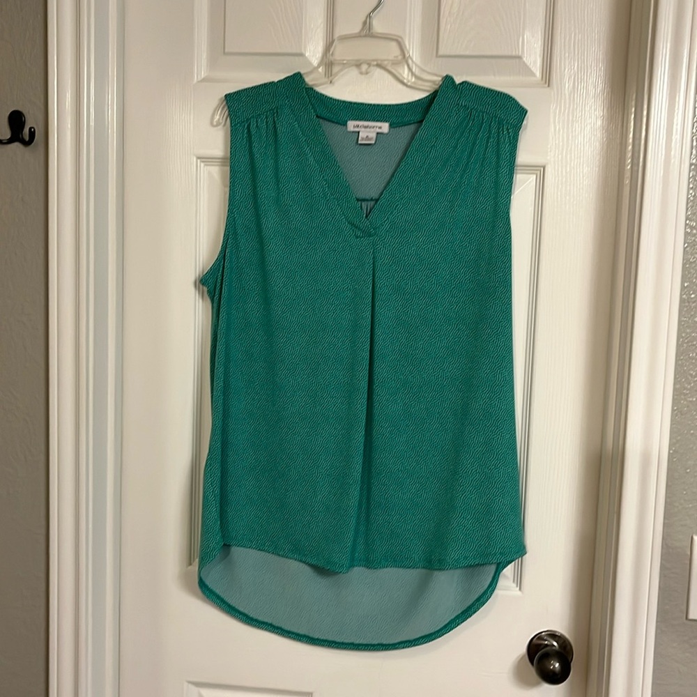 Liz Claiborne Green Sleeveless Top